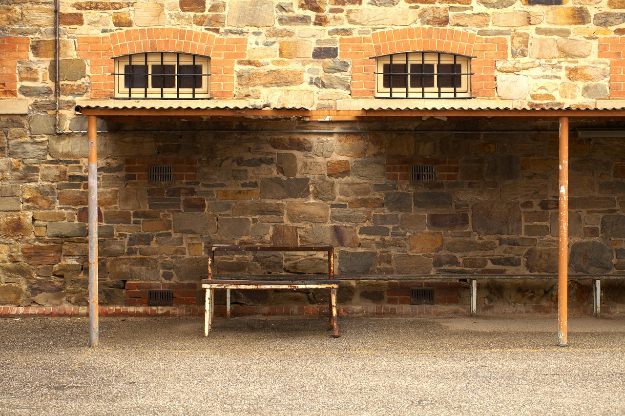 Prison grounds of the historic Adelaide Gaol.