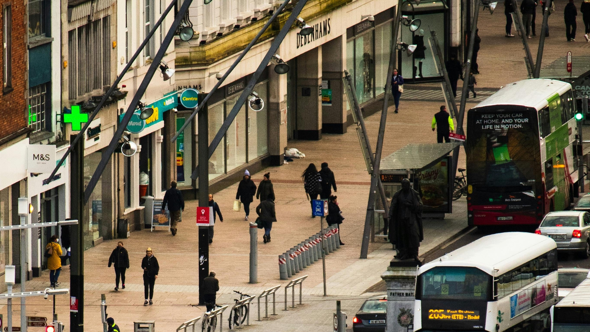 Pedestrians on one of Cork’s main high streets-2