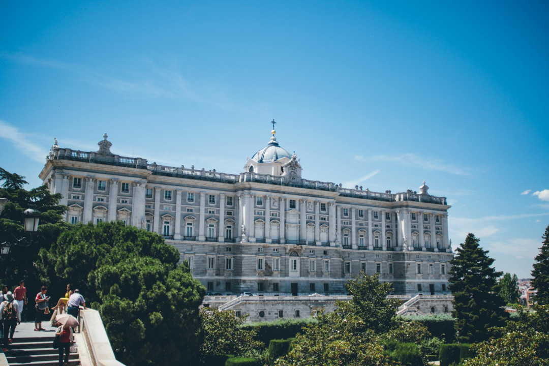 View from the garden of the Royal Palace of Madrid