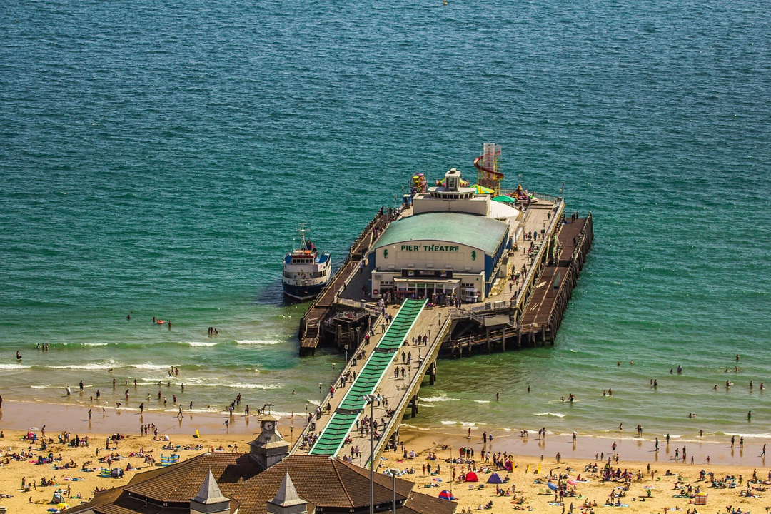 Aerial view of Bournemouth Pier