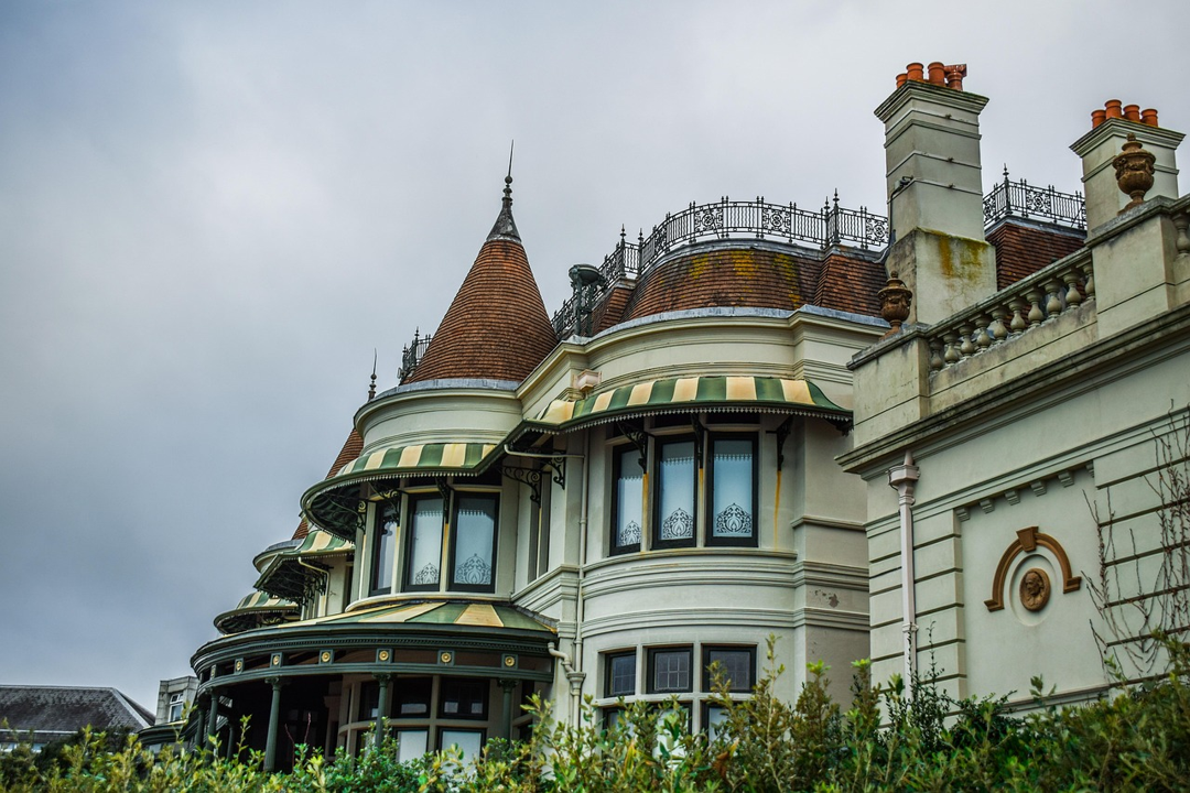Facade of the historic Russell Cotes Art Gallery & Museum