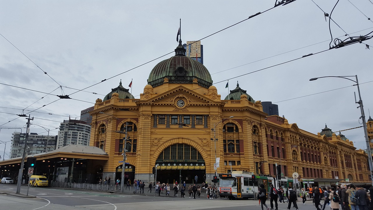 View of Melbourne Central Station from across the street