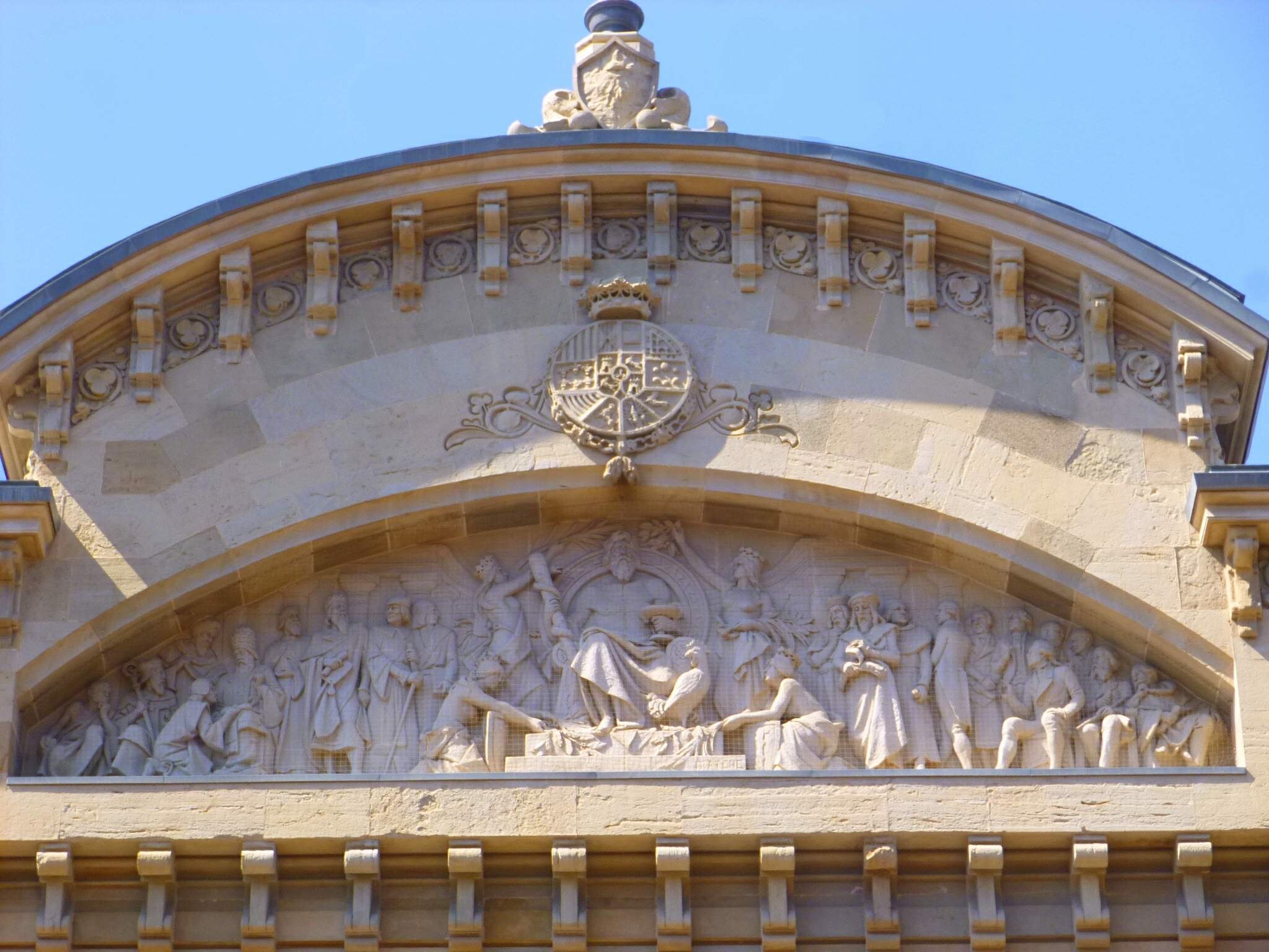 Exterior of the Hospital Clinic building at the University of Barcelona.