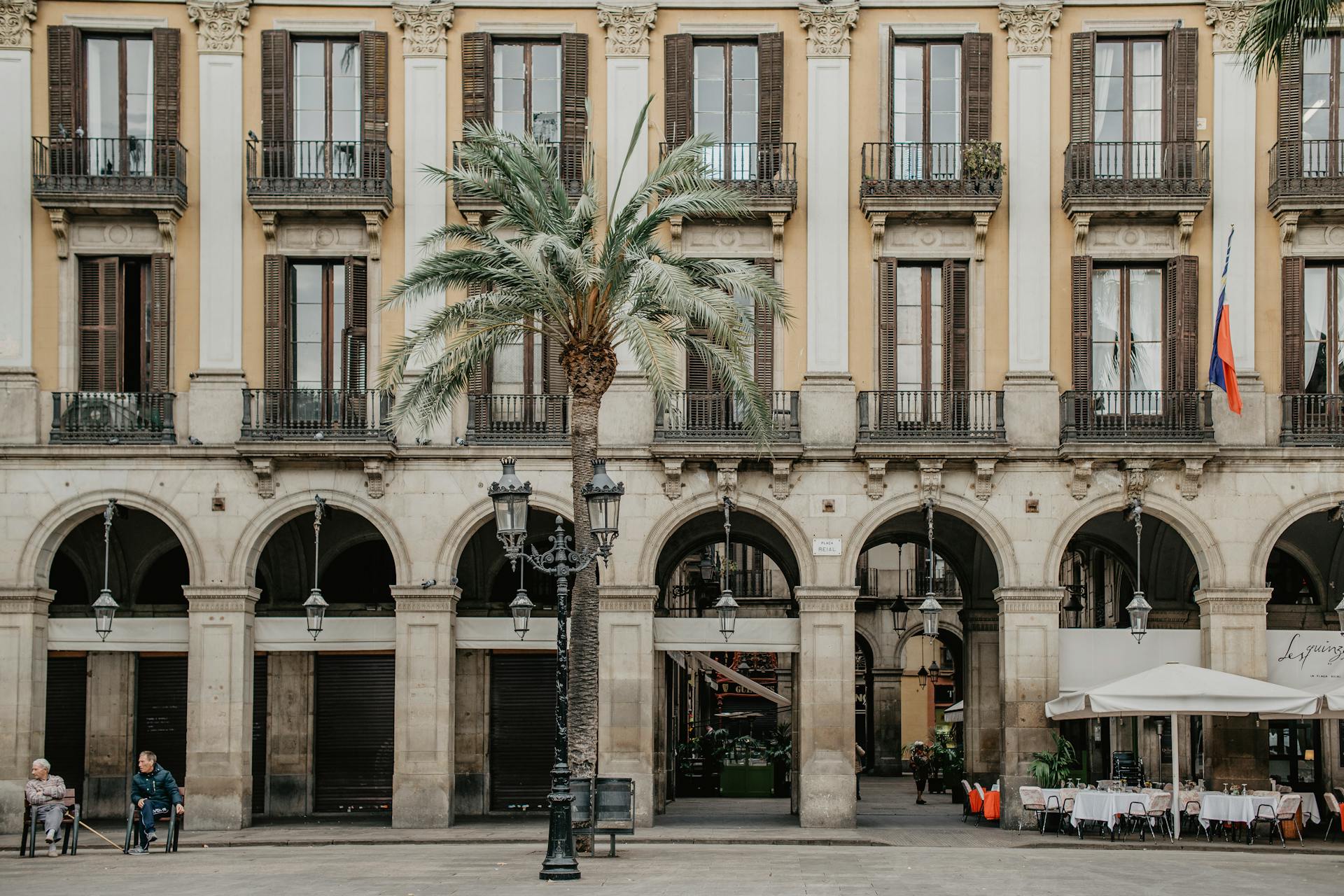 Historic buildings on Barcelona’s Plaça Reial.