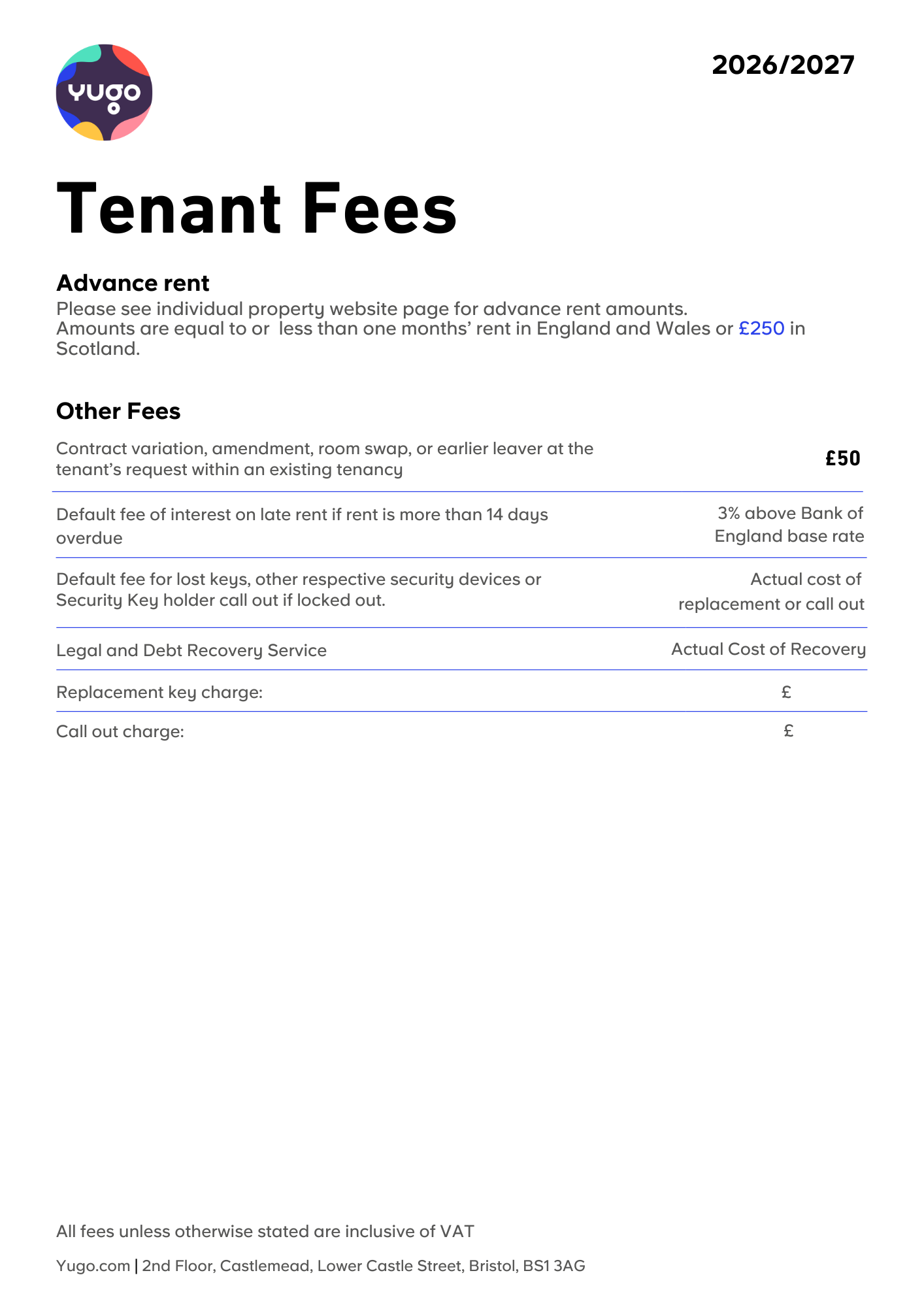 Tenant Fee Document 2026 2027 (1)